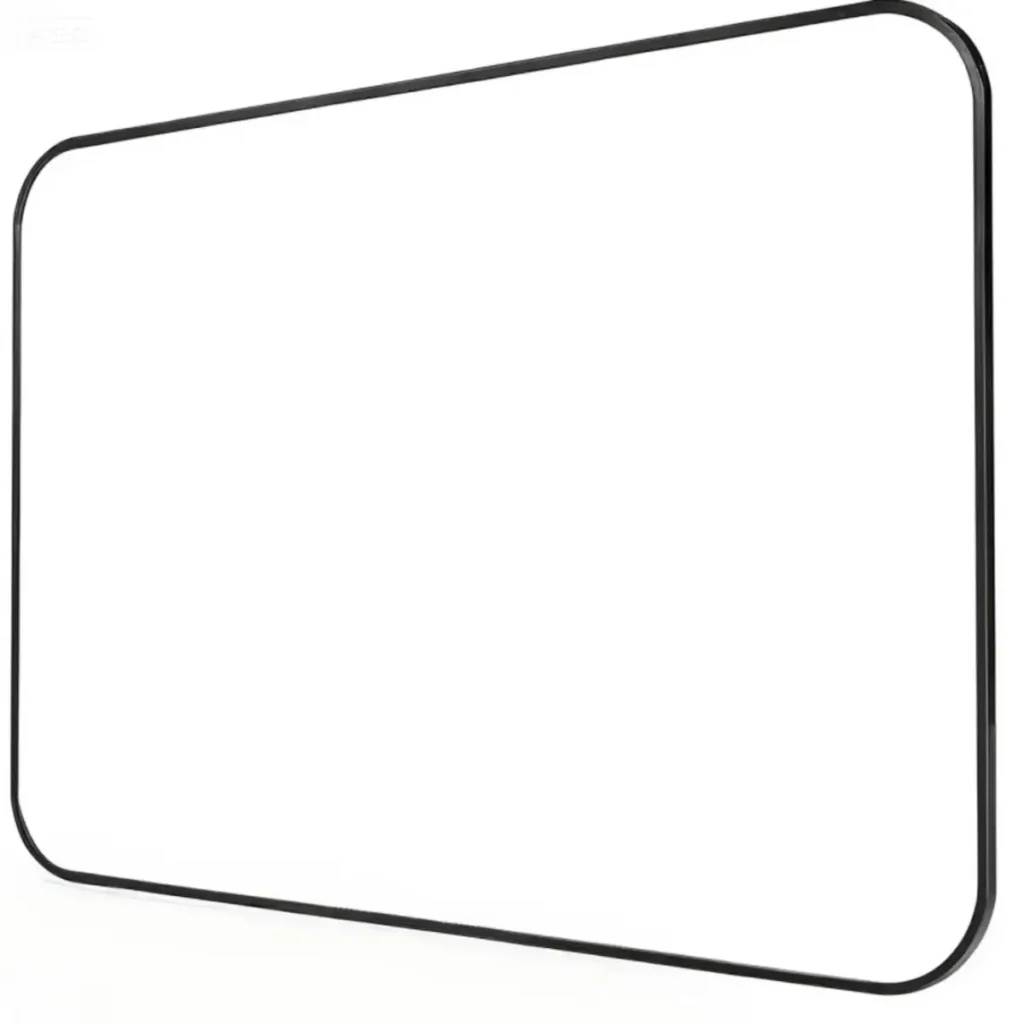 Rounded Black Frame Magnetic Dry Erase Whiteboard