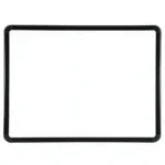 Rounded Black Plastic Frame Magnetic Whiteboard