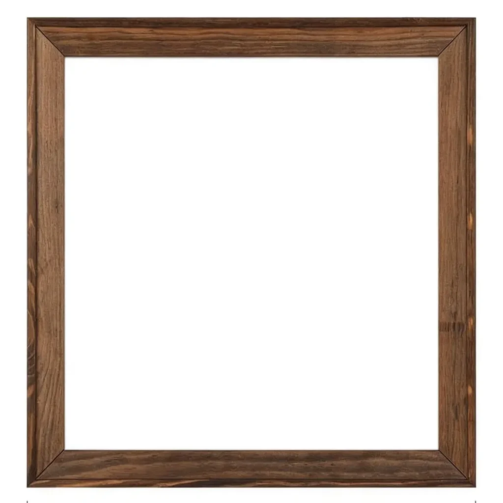 Rustic Brown Wood Frame Magnetic Whiteboard
