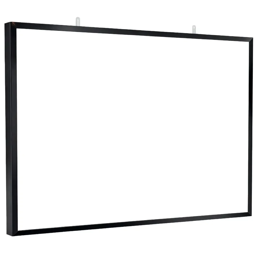 Black Metal Frame Landscape Dry Erase Whiteboard