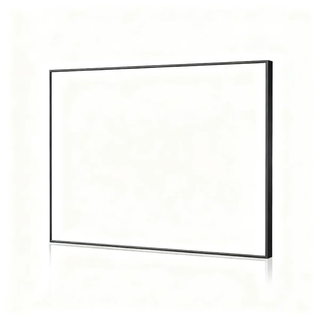 Slim Black Frame Portrait Dry Erase Whiteboard