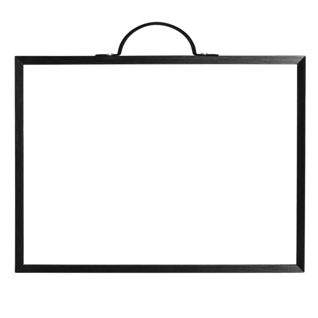 Black Frame Magnetic Memo Whiteboard with Carry Handle