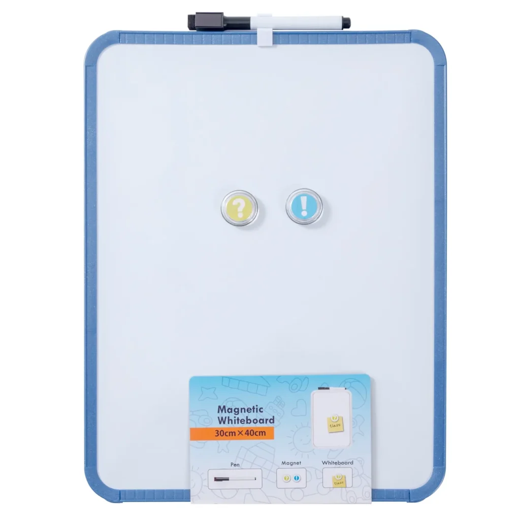 Blue Frame Magnetic Dry Erase Whiteboard