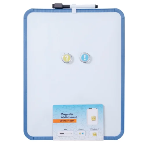 Blue Frame Magnetic Dry Erase Whiteboard