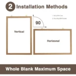 Natural Wood-Tone Frame Magnetic Whiteboard