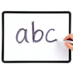 Rounded Black Plastic Frame Magnetic Whiteboard