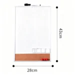 Portrait Whiteboard and Cork Memo Strip Combo