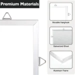 Slim Aluminum Frame Wall-Mounted Magnetic Whiteboard