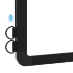 Black Frame Magnetic Whiteboard with Pen Tray