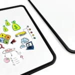 Rounded Black Frame Magnetic Dry Erase Whiteboard