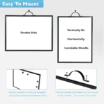 Black Frame Magnetic Memo Whiteboard with Carry Handle
