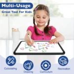 Rounded Black Plastic Frame Magnetic Whiteboard