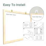 Light Wood Frame Magnetic Wall Whiteboard