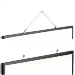 Black Metal Frame Landscape Dry Erase Whiteboard