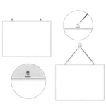Metal Frame Hanging Dry Erase Whiteboard