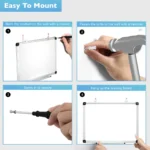 Silver Frame Mini Whiteboard with Hanging Loops