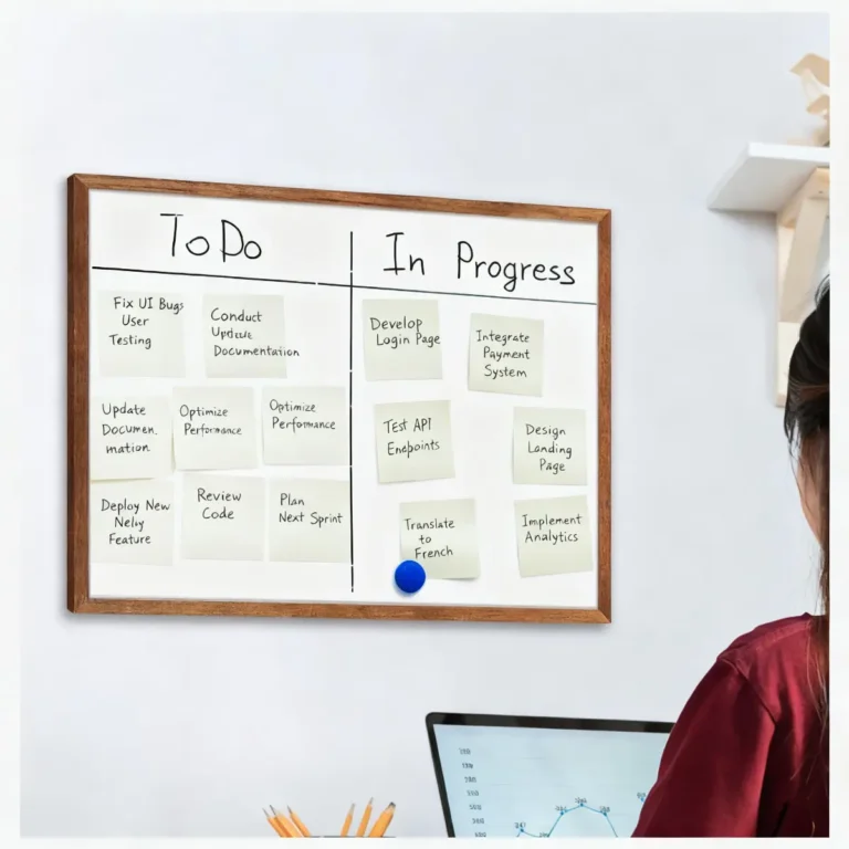 Wood Frame Magnetic Dry Erase Whiteboard
