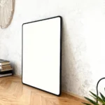 Rounded Black Frame Magnetic Dry Erase Whiteboard
