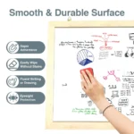 Light Wood Frame Magnetic Wall Whiteboard