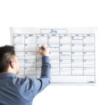 Monthly Whiteboard Calendar Planner with Notes Column