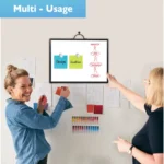 Black Frame Magnetic Memo Whiteboard with Carry Handle