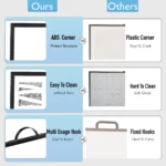 Black Frame Magnetic Memo Whiteboard with Carry Handle