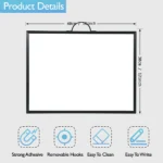 Black Frame Magnetic Memo Whiteboard with Carry Handle