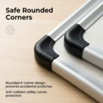 Wall-Mounted Magnetic Whiteboard with Corner Caps