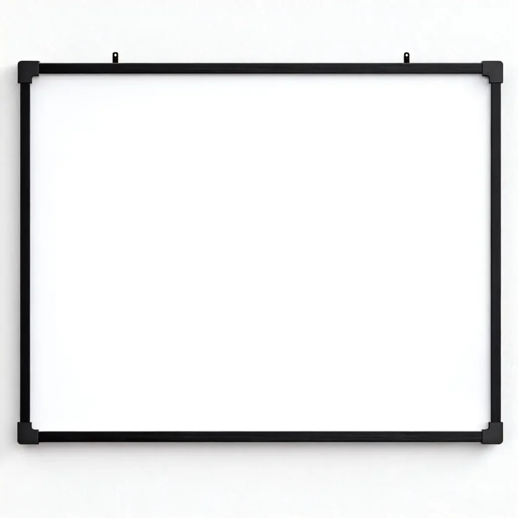 Black Plastic Frame Dry Erase Writing Whiteboard