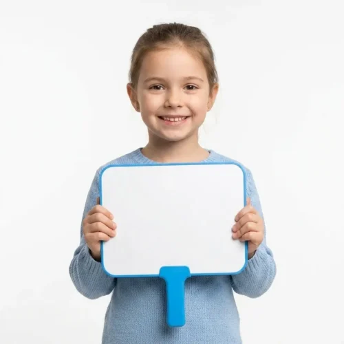 Blue Handle Mini Dry Erase Whiteboard Paddle