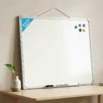 White Frame Magnetic Photo and Memo Whiteboard