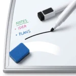 Silver Frame Monthly Calendar Dry Erase Board