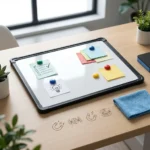Black Frame Mini Magnetic Dry Erase Whiteboard