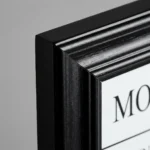 Black Frame Monthly Calendar Dry Erase Board