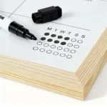 Wood Frame Weekly Planner Whiteboard