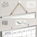 Silver Frame Monthly Calendar Dry Erase Board