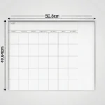 Wall-Mounted Monthly Calendar Whiteboard