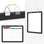 Black Frame Color-Coded Monthly Planner Whiteboard