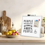 Silver Frame Desktop Whiteboard with Folding Stand