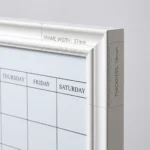 White Frame Monthly Calendar Dry Erase Board