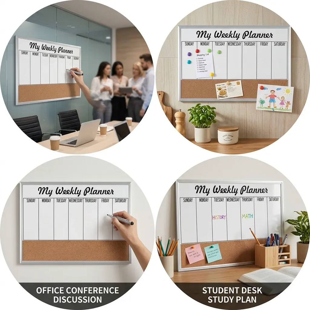Weekly Planner Whiteboard with Cork Strip, 20 Pack - 图片 5
