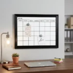 Black Frame Monthly Calendar Dry Erase Board