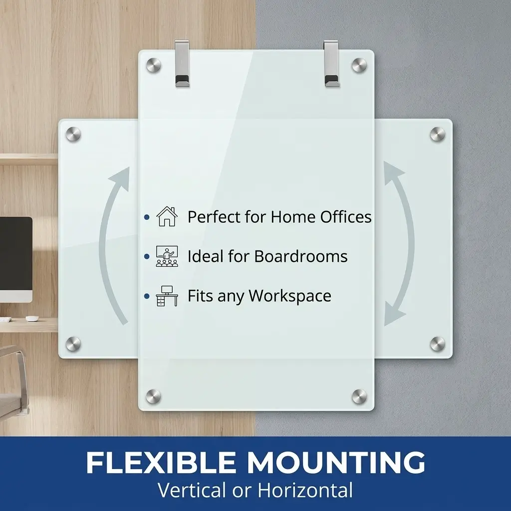 Glass Dry Erase Board, Magnetic Glass Whiteboard for Wall - 图片 5