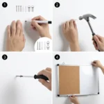 Aluminum Frame Whiteboard and Cork Board Combo
