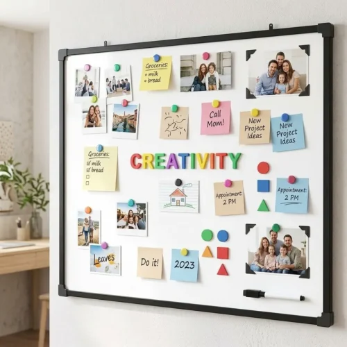 Black Frame Magnetic Memo Whiteboard, 20 Pack