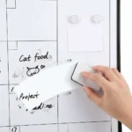 Monthly Calendar Whiteboard with Cork Strip and Notes Column