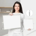 Silver Frame Desktop Whiteboard with Folding Stand