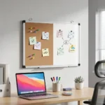 Aluminum Frame Whiteboard and Cork Board Combo