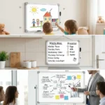White Frame Magnetic Photo and Memo Whiteboard