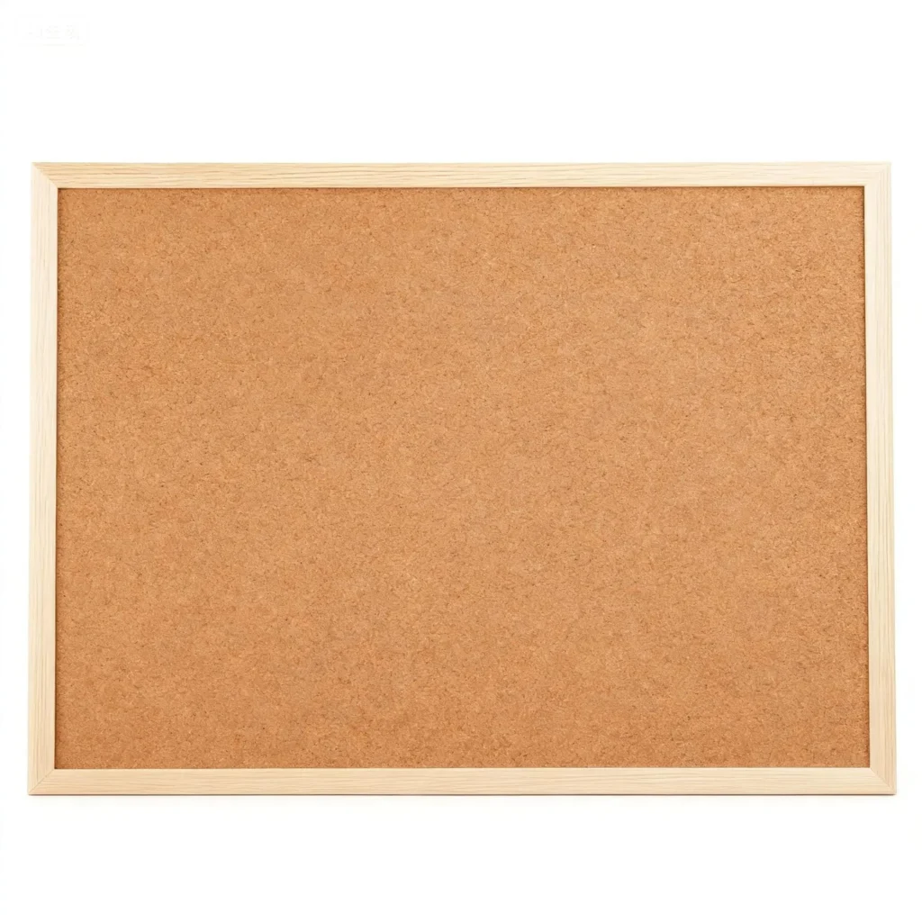 Light Wood Frame Cork Bulletin Board